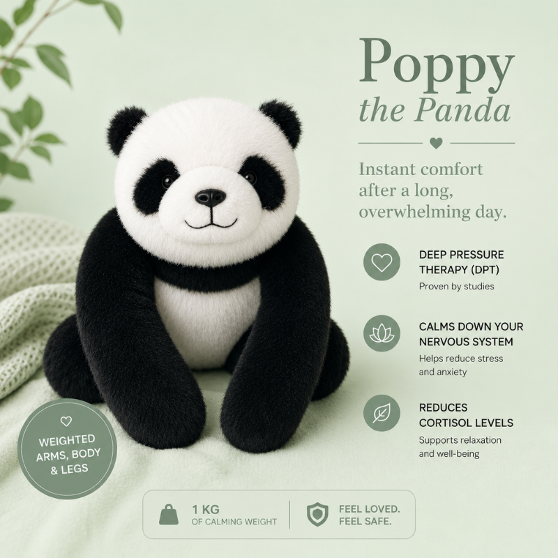 Poppy the Panda Weighted Animal